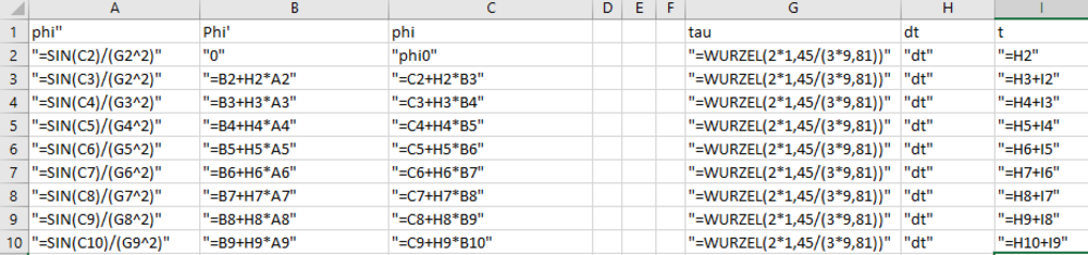 Exceltabelle